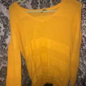 Yellow knit sweater